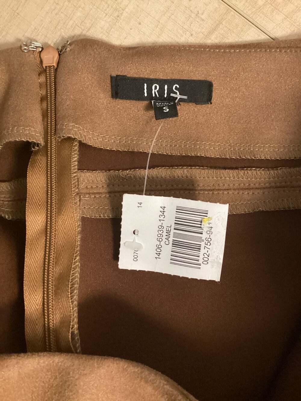Iris Camel Faux Suede Mini Skirt - Picture 3 of 3
